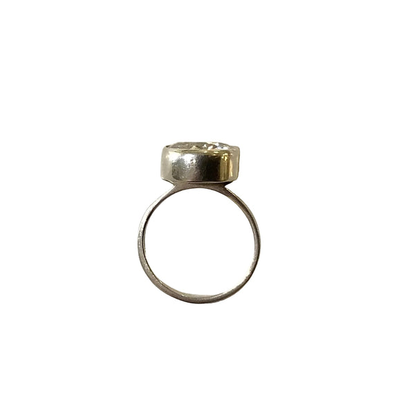 Vintage Silver Solitare Ring