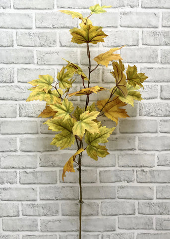 Yellow & Green Maple Leaf Spray