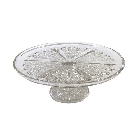 Vintage Pedestal Glass Cake Stand