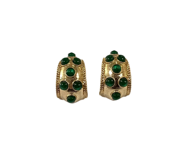 Green & Gold Earrings