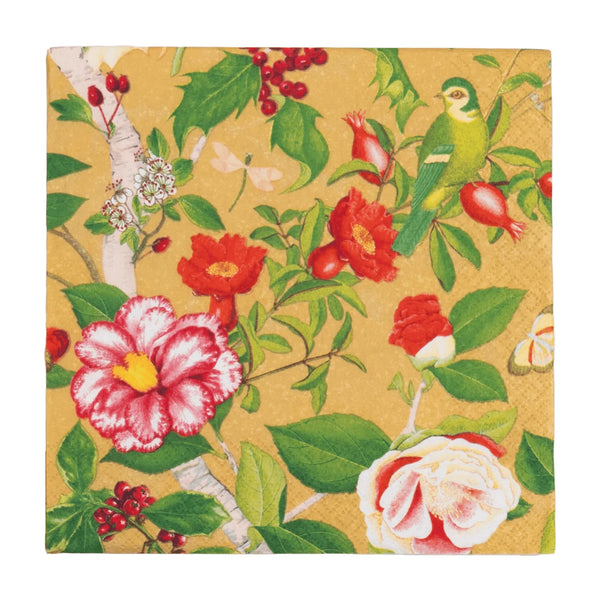 Luncheon Napkins - Christmas Chinoiserie Gold