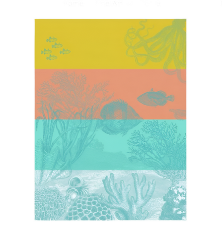 Le Jacquard Francais Tea Towel - Sous L’ Ocean Yellow