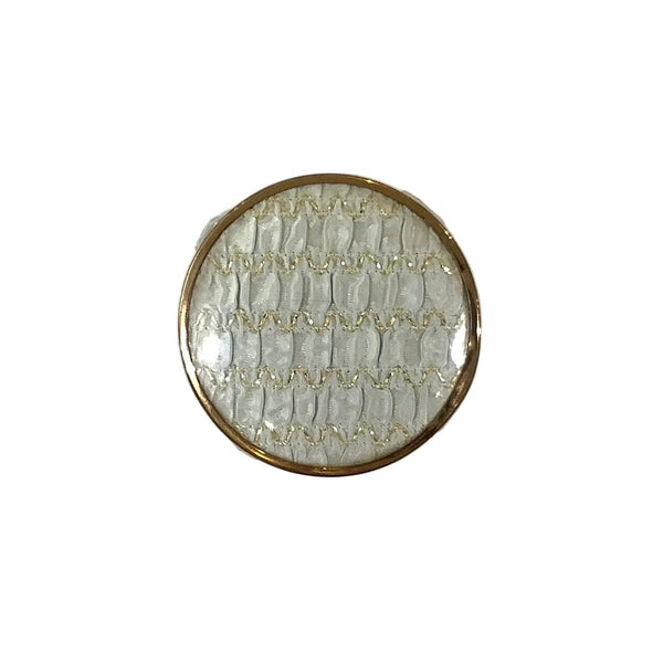 Vintage Art Deco Ribbed Glass Vanity/Trinket Jar