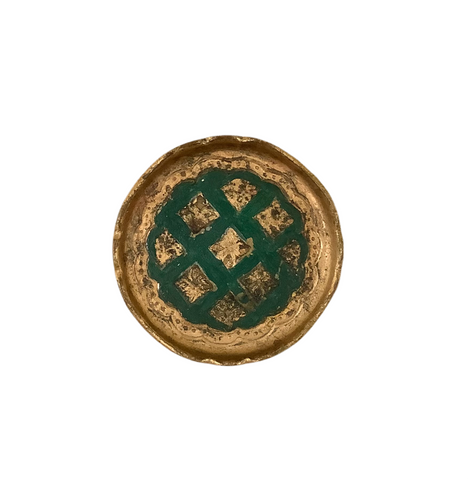 Vintage Florentine Coaster - Green