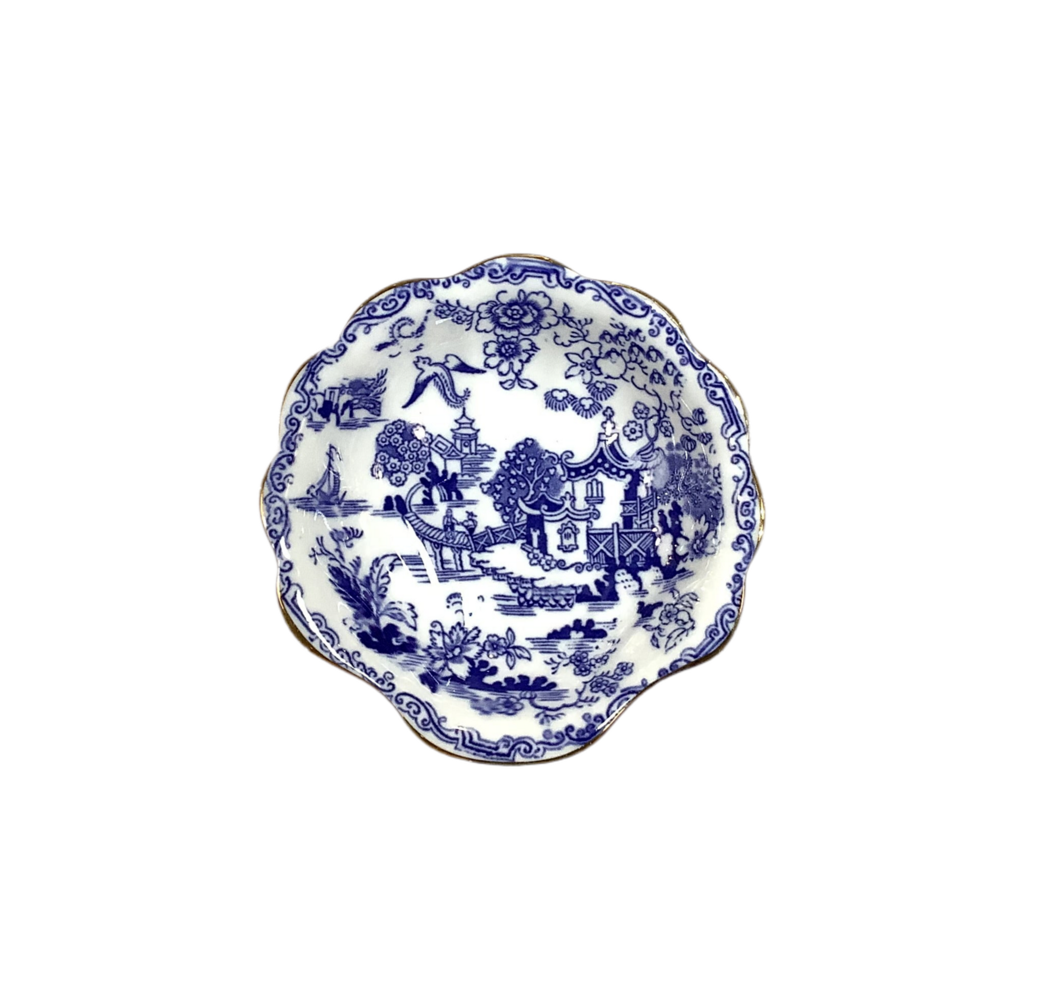 Vintage Petite Mikado Scalloped Nappy Bowl