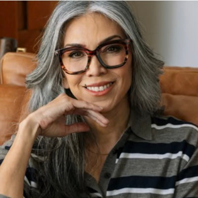 Cleo - Brown Ombre Horn Readers by Peepers