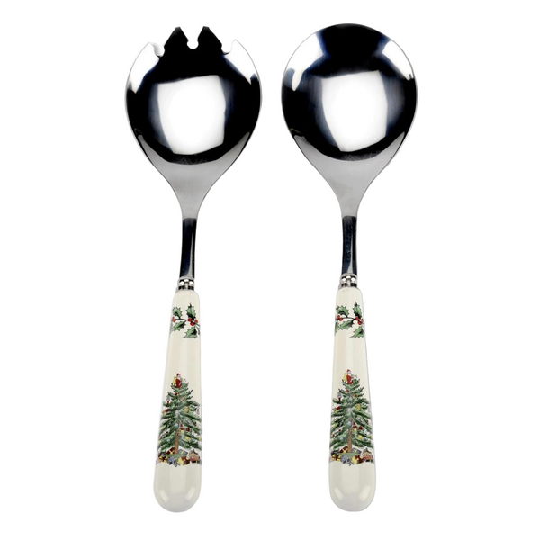 Spode Christmas Tree Salad Servers