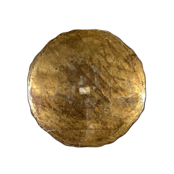 Vintage Gold & Red Round Florentine Tray