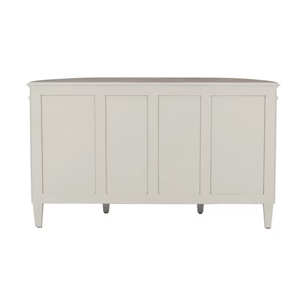 Bow Front White Sideboard