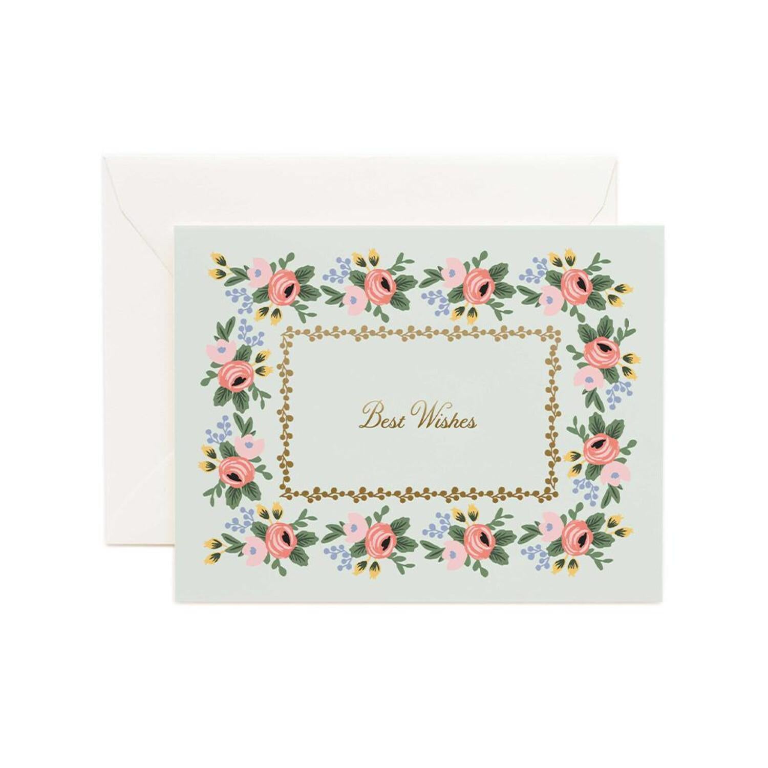 Rosa Best Wishes Card