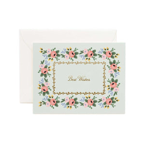 Rosa Best Wishes Card