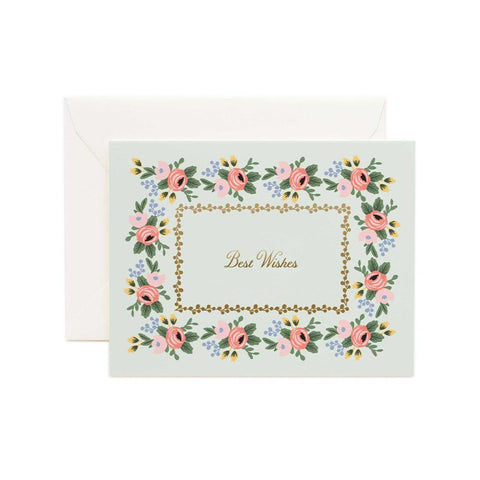 Rosa Best Wishes Card