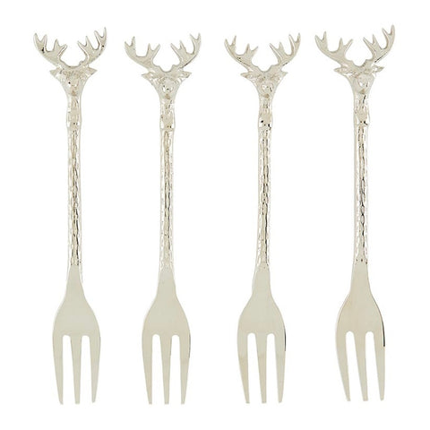 Silver Stag Appetizer Forks