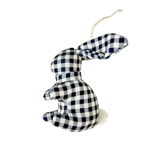 Easter Bunny in Black & White Gingham