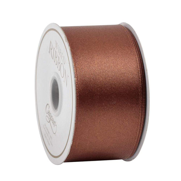 Solid Coffee Satin Ribbon