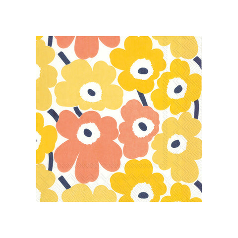 Cocktail Napkins - Marimekko Mini Unikko Yellow