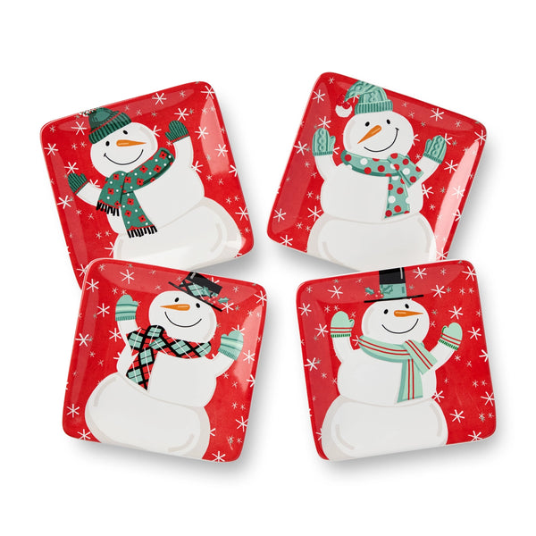 Festive Christmas Snowman Canape Plate