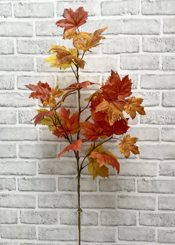 Yellow & Orange Maple Leaf Spray