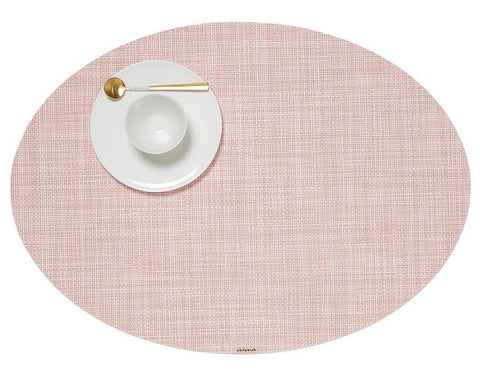 Chilewich Oval Mini Basketweave Placemat - Blush