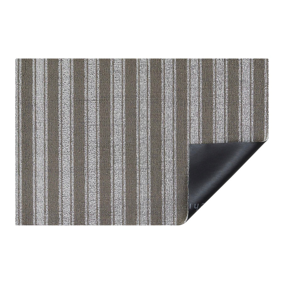 Chilewich Indoor/Outdoor Boardwalk Stripe Shag Floor Mat - Walnut