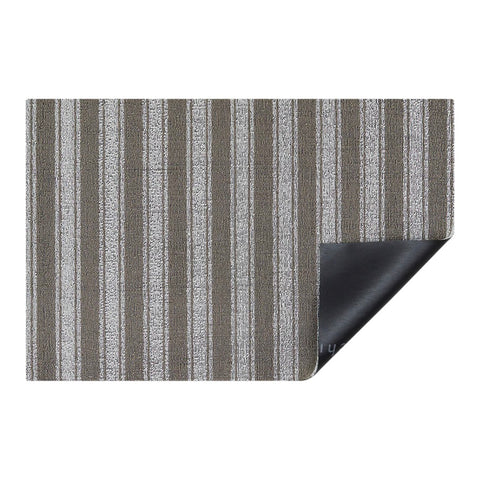 Chilewich Indoor/Outdoor Boardwalk Stripe Shag Floor Mat - Walnut