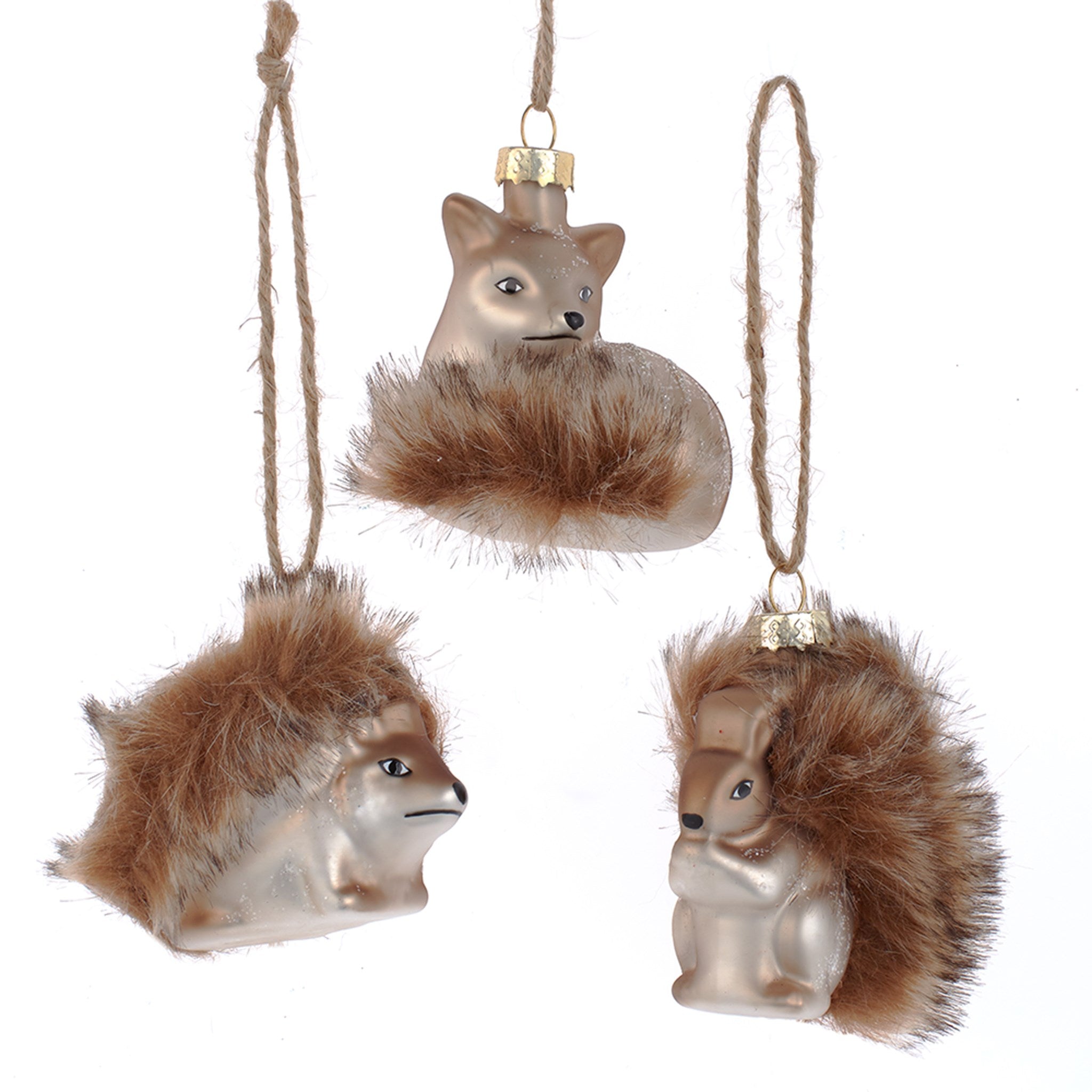 Glass Animals w/ Furry Tail Ornaments