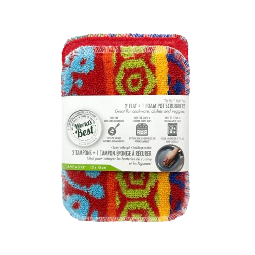 World's Best Pot Scrubbers Set of 3 - Multi Pack