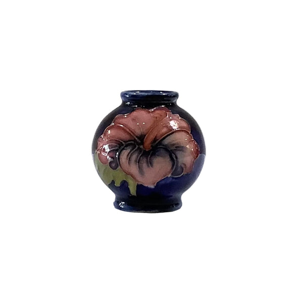 Vintage Moorcroft Pottery “Hibiscus” Miniature Vase