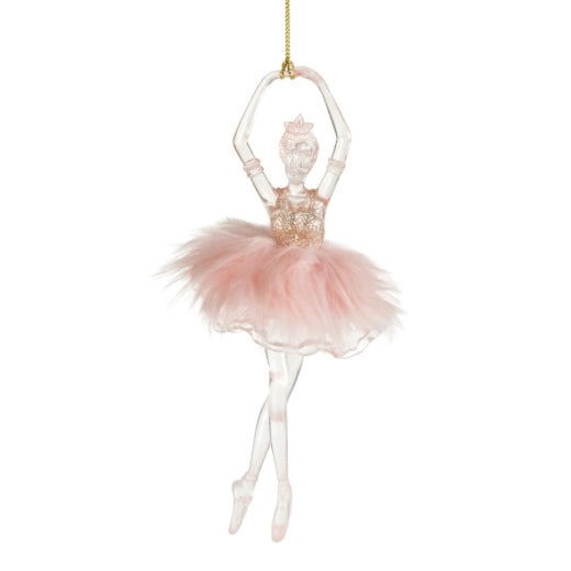 Pink Feathered Ballerina Ornament