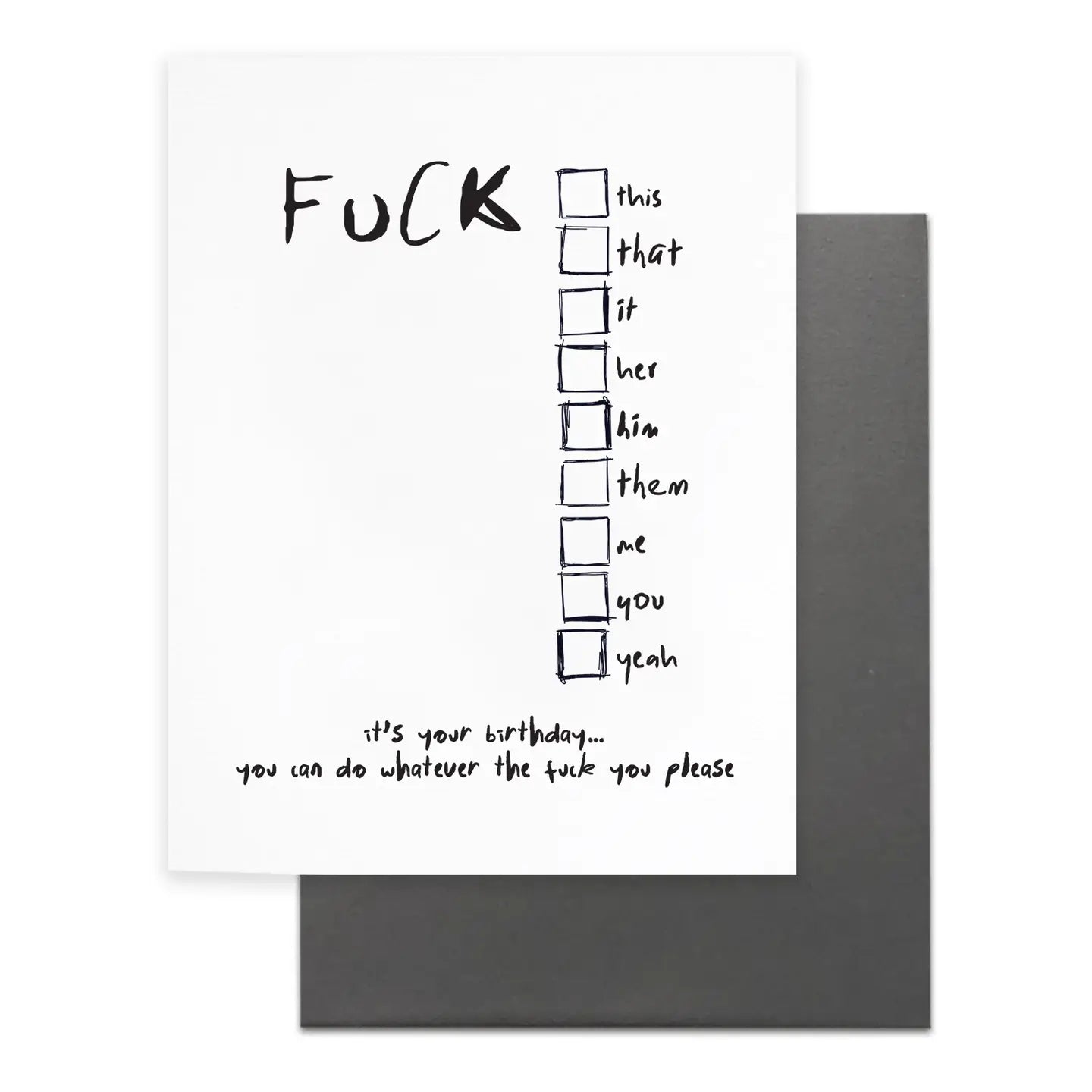 Fuck It Greeting Card