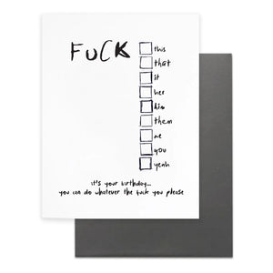 Fuck It Greeting Card