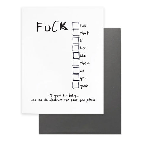 Fuck It Greeting Card
