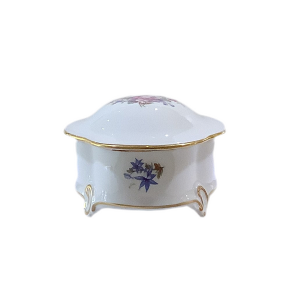 Vintage Porcelain “JL Menau, Graf Von Henneberg” Porcelain Lidded Trinket Box