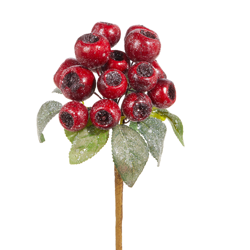 Glittered Red Crabapple  Pick