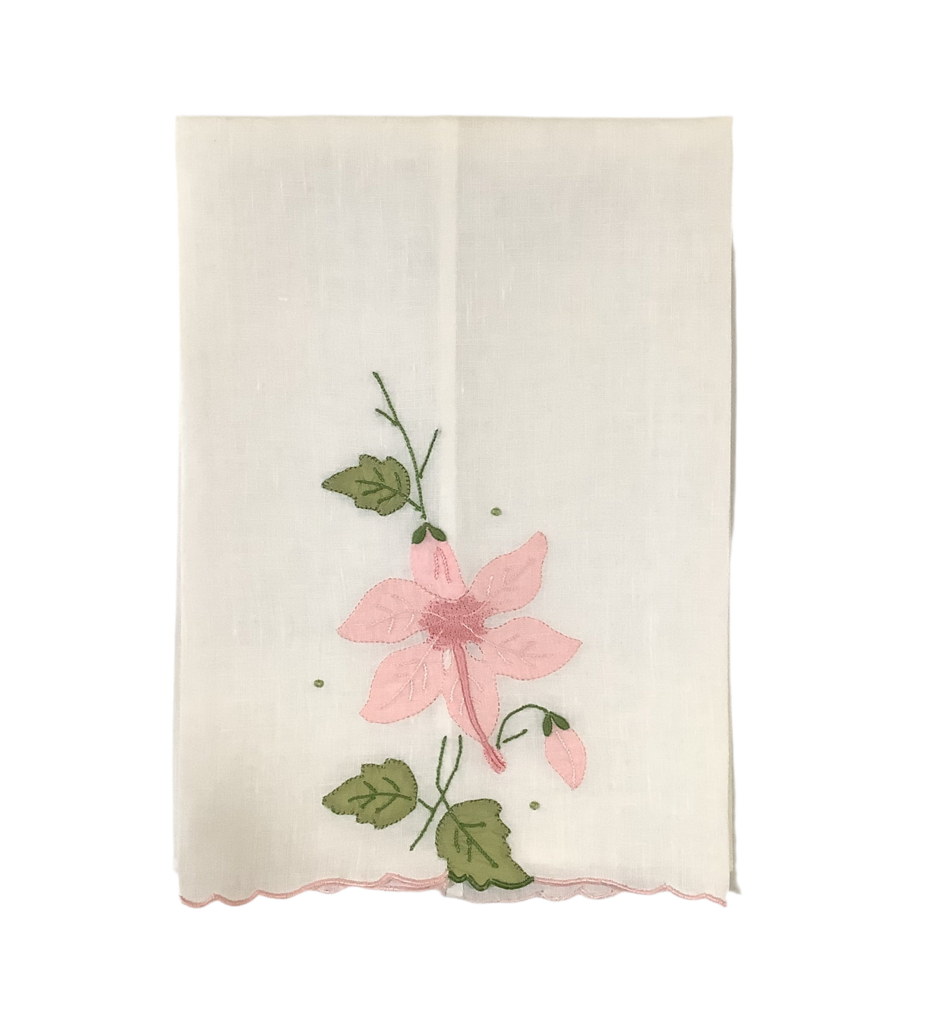 Vintage Pink Floral Guest Towel