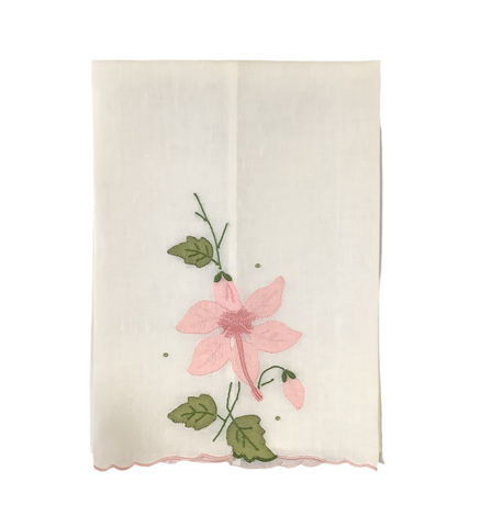 Vintage Pink Floral Guest Towel