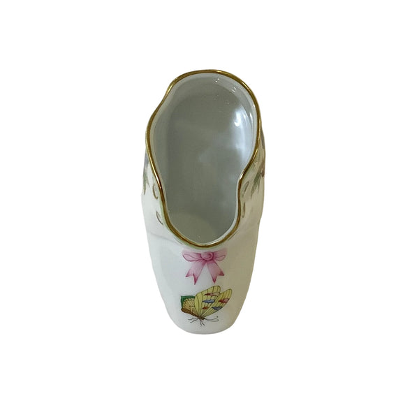 Vintage Herend Queen Victoria Porcelain Baby Shoe