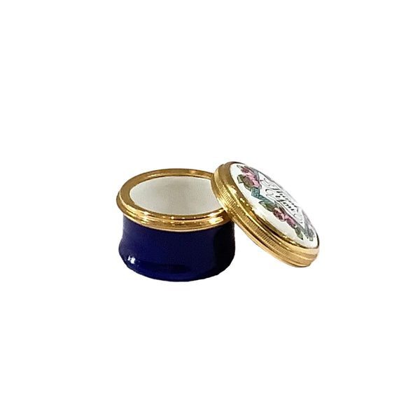 Vintage Halcyon Days Enamel "Thank You" Trinket Box