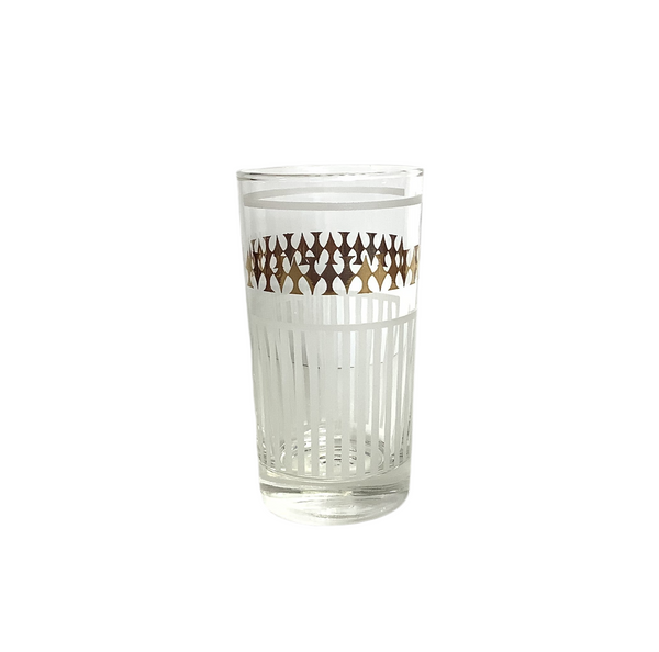 Vintage MCM Gold & White Glasses s/4