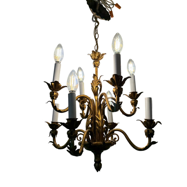 Vintage Gold Leaf Chandelier
