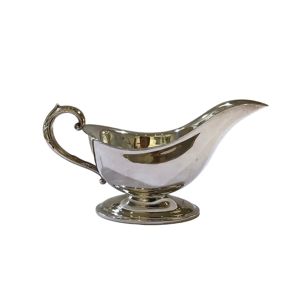 Vintage Siver Gravy Boat With Platter