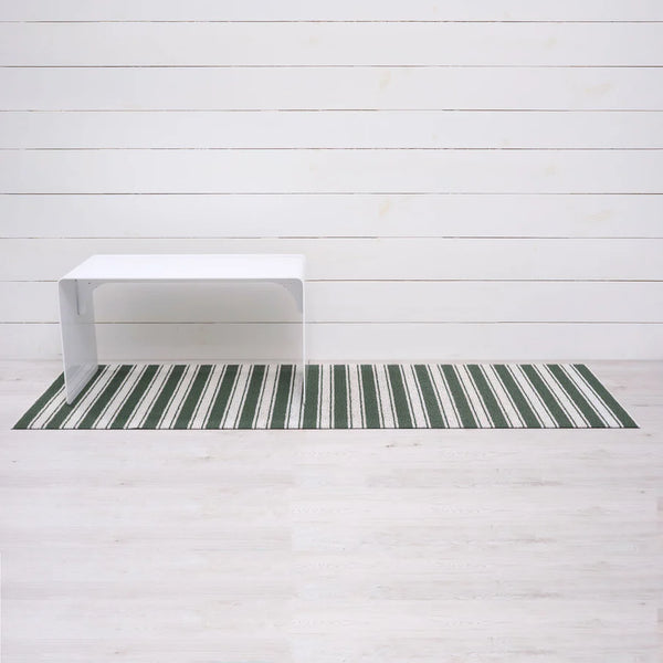 Chilewich Indoor/Outdoor Boardwalk Stripe Shag Floor Mat - Fern