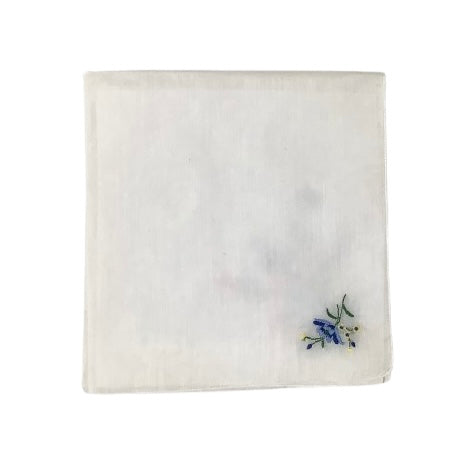 Vintage Hankie w/ Floral Embroidery