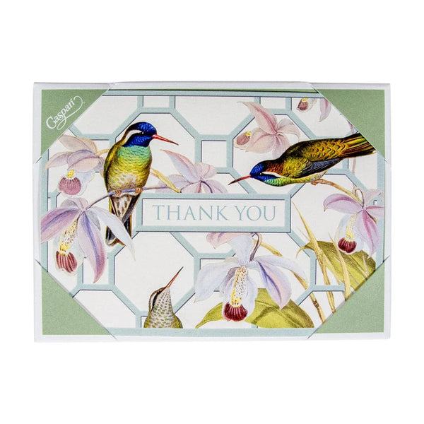 Hummingbird Trellis Thank You Boxed Cards s/8