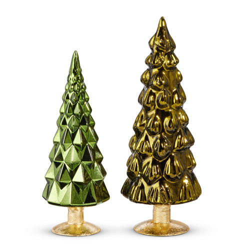Green Glass Christmas Tree