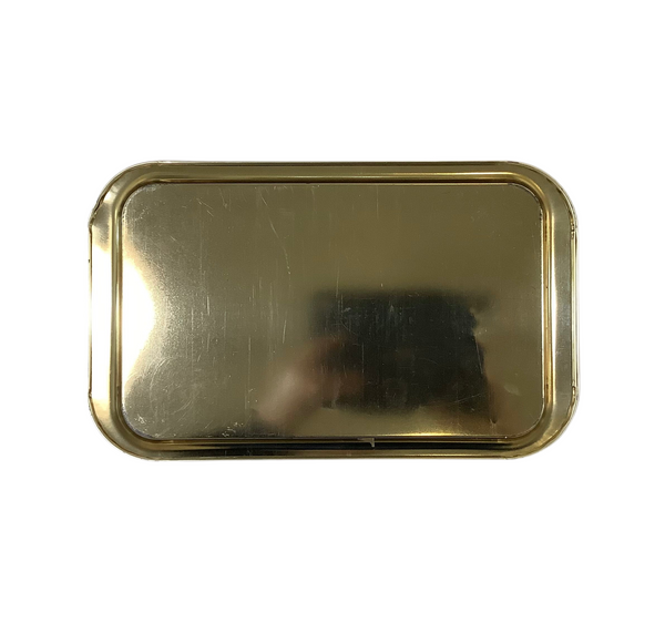 Vintage Cream, Red & Gold Metal Tray