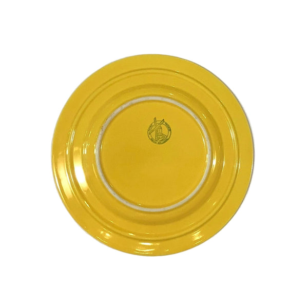 Vintage French Faience Sunflower Yellow Ceramic Plate