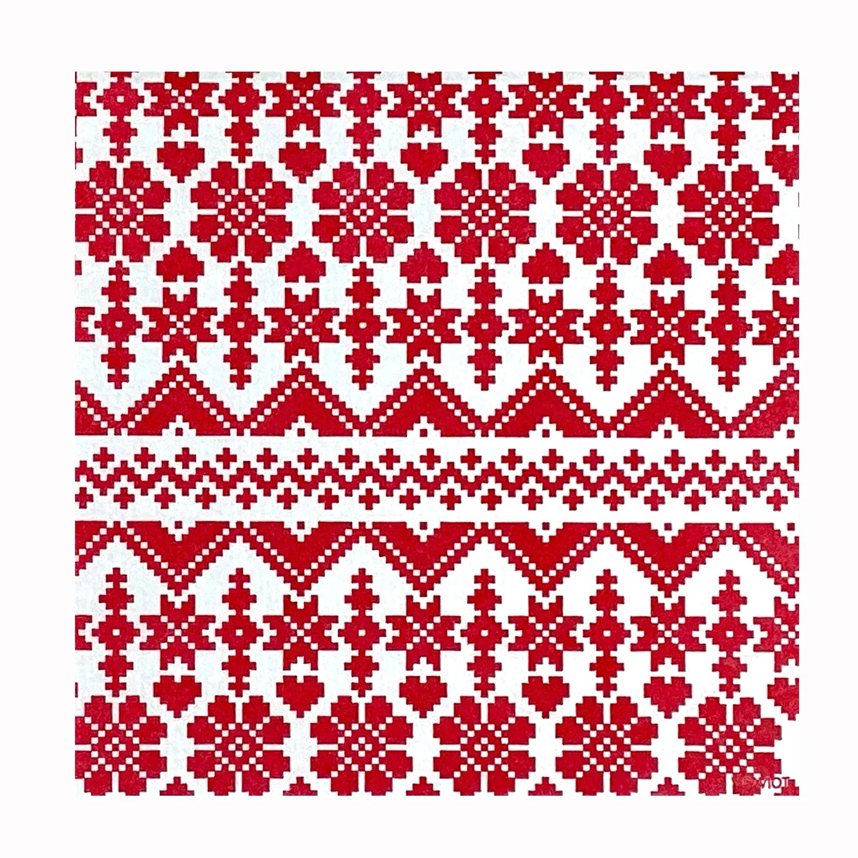 Dinner Napkins - Françoise Paviot - Jacquard Rouge