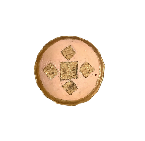 Vintage Florentine Coaster - Apricot