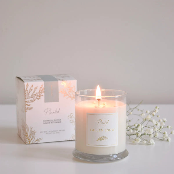 Fallen Snow Planted Candle